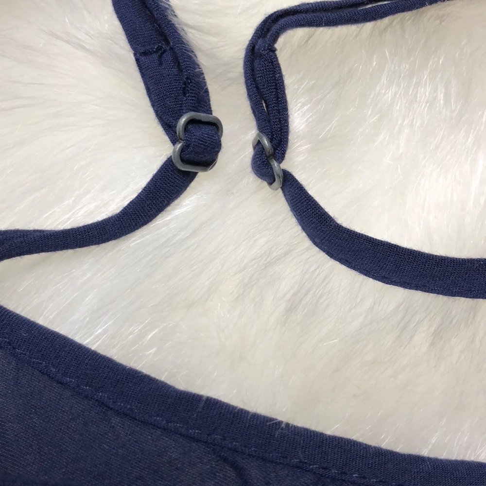 BP Navy Blue Red Embroidery Trim Mini Romp… - Picture 4 of 7